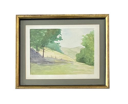 Landscape Illustration Watercolor Painting - Mystery Artist