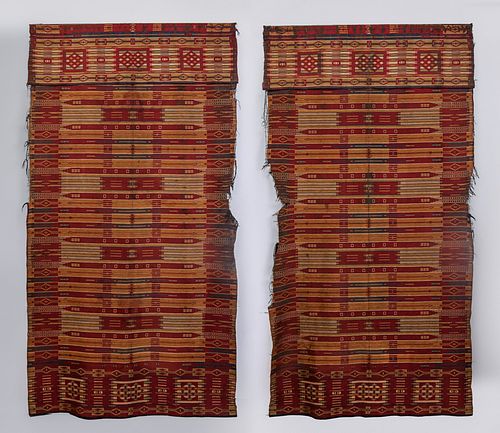 Pair Arts & Crafts Period Curtains c1900s