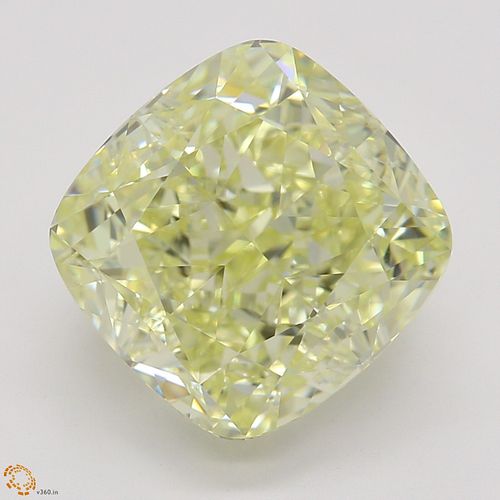 3.81 ct, Natural Fancy Light Yellow Even Color, IF, Cushion cut Diamond (GIA Graded), Appraised Value: $80,700 