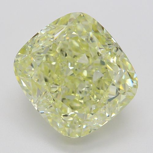 4.06 ct, Natural Fancy Light Yellow Even Color, IF, Cushion cut Diamond (GIA Graded), Appraised Value: $119,300 