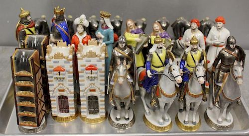 DRESDEN Porcelain Chess Set.
