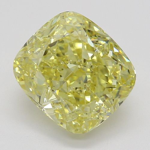 2.37 ct, Natural Fancy Intense Yellow Even Color, VS1, Cushion cut Diamond (GIA Graded), Appraised Value: $77,500 