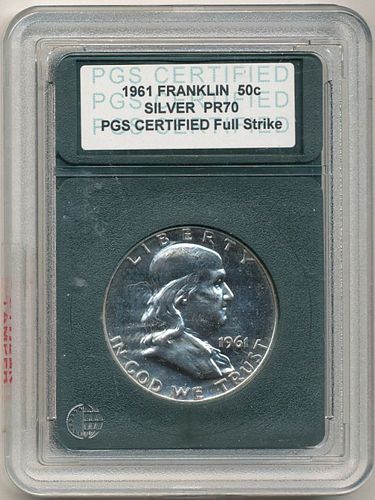 1961 Franklin Half-Dollar 90% Silver PR70