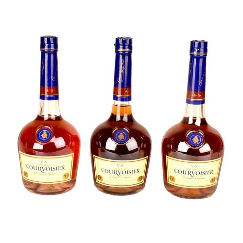 Three Courvoisier VS Cognac