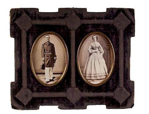CDVs of Admiral Farragut and His Wife Virginia 