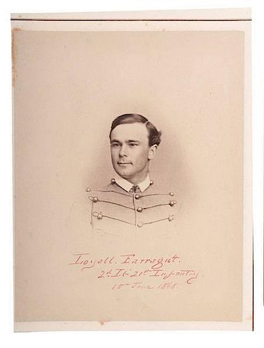 Albumen Photograph of Admiral Farragut's Son, Loyall Farragut, as West Point Cadet 