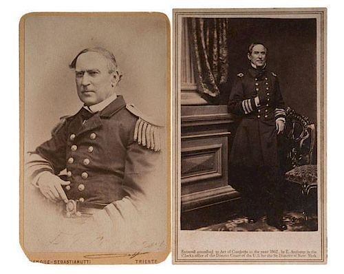 Admiral Farragut Signed CDV, Plus 