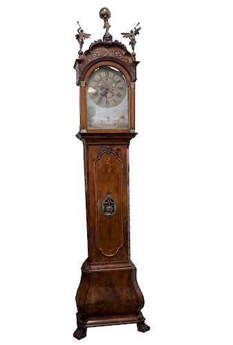 Fine 18th C Zaandam Dutch Grandfather Clock