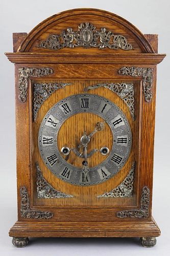 Antique Footed English Mantel Clock