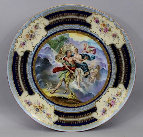 Antique Austrian Royal Vienna Allegorical Charger