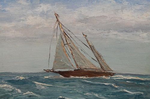Pelosi, Signed 20th C. Painting of Sail Boat