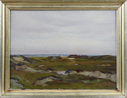 Sand Holm (1893-1976, Danish), "Seaside Village,"