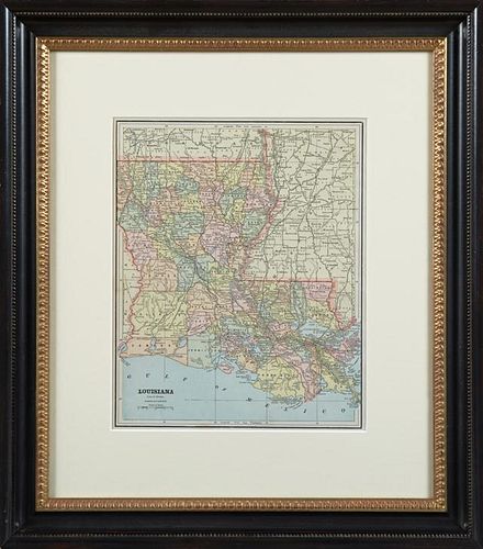 George F. Cram, "Map of Louisiana," early 20th c.,