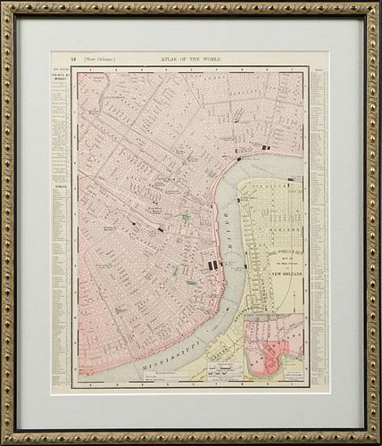 "Map of the Main Portion of New Orleans," c. 1895,