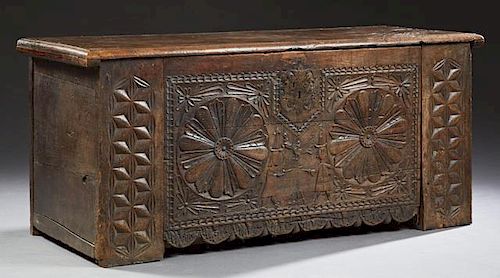 French Provincial Carved Oak Sideboard, 18th c., t