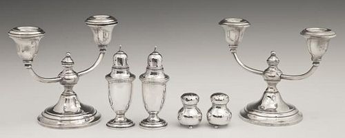 Group of Six Sterling Items, 20th c., consisting o