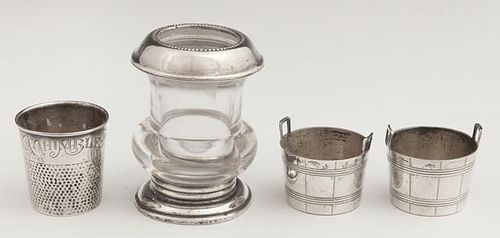 Four Pieces of Sterling, 20th c., consisting of a