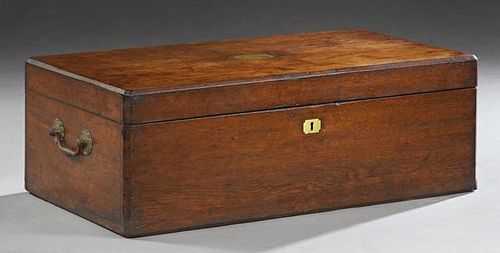 English Carved Oak Silver Chest, c. 1900, by Elkin