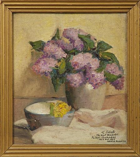 Angelo Scibetta (1902-1962), "Still Life of Flower