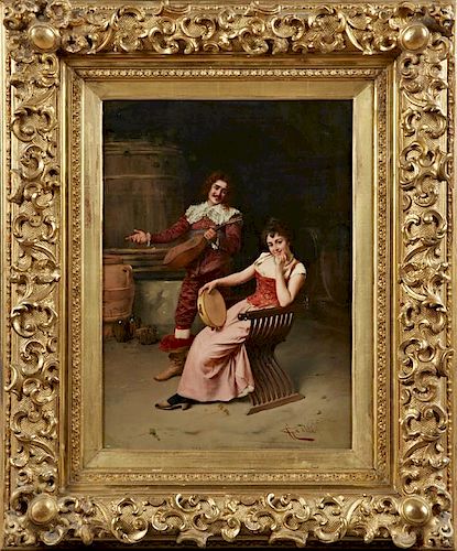 Giuseppe Galli (1866-1953), "A Musical Couple," ea