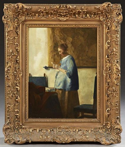 After Johannes Vermeer (1632-1675), "Woman in Blue
