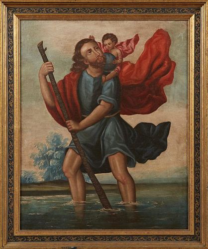 Continental School, "Joseph Crossing a River with