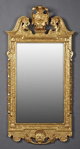 Carved Giltwood Regency Style Overmantel Mirror, 2