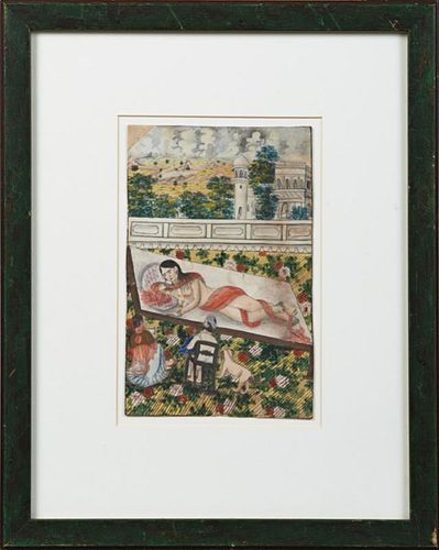 Indian School, "Nude Woman at the Palace," 19th c.