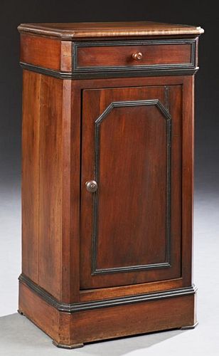 French Louis Philippe Carved Walnut Nightstand, 19