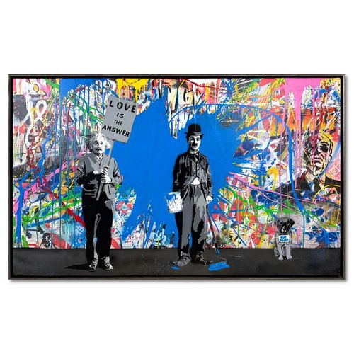 Mr. Brainwash, "Love is the Answer" Framed Mixed Media Original on Canvas (61.5" x 37.5"), Hand Signed and Verified Authentic.