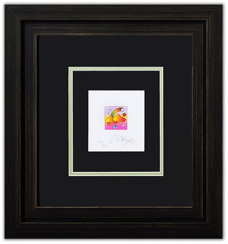 Peter Max- Original Lithograph "Rainbow with Clouds (Mini)"
