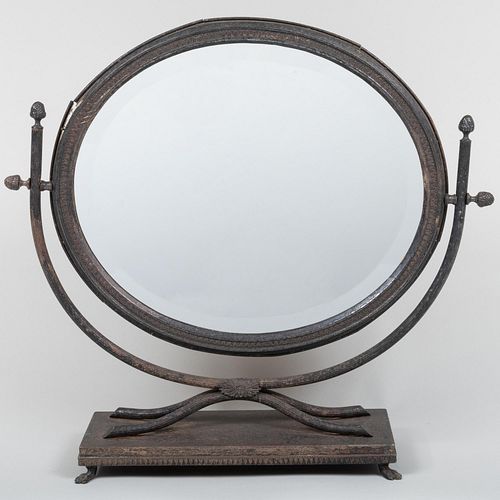 Neoclassical Style Silver Plated Dressing Mirror
