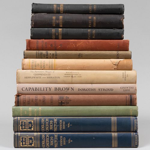 Group of Twelve Books Relating to Architecture, Geneology and Decorative Arts