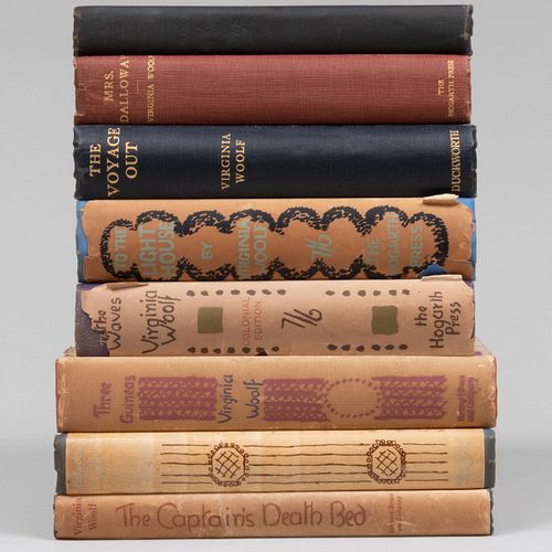 Group of Eight Books by Virginia Woolf, Including a Signed Copy of 'A Room of One's Own'