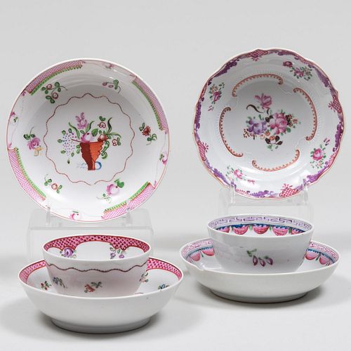 Group of Chinese Export Famille Rose Porcelain Teawares