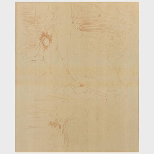 After Henri de Toulouse-Lautrec (1864-1901): Reclining Woman