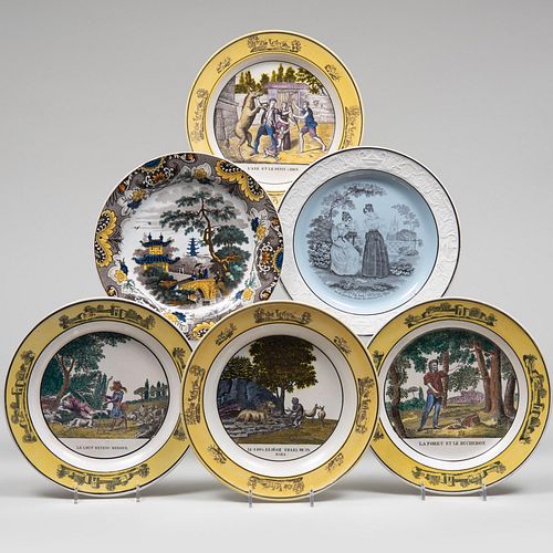 Group of Fifteen Creamware Plates