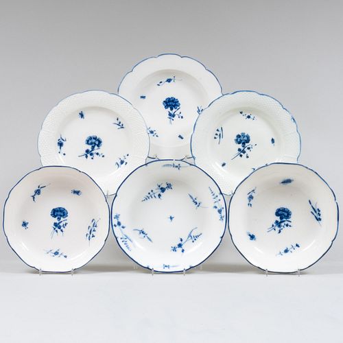 Chantilly Porcelain Part Service Decorated with Flowers and Insects