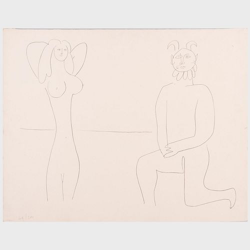 After Pablo Picasso (1881-1973): Untitled, from Les Dessins D'Antibes de Pablo Picasso