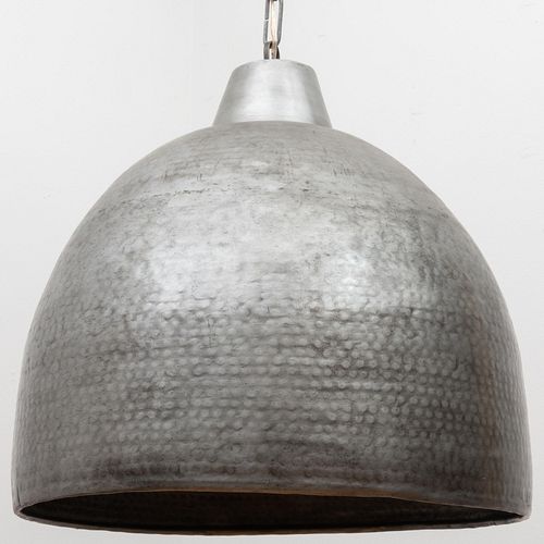 Contemporary Hammered Metal Hanging Light