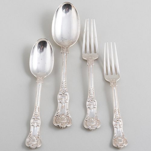 Tiffany & Co. Silver Part Flatware Service in the 'King's' Pattern
