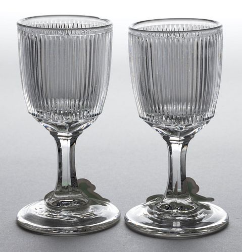 FINE RIB / REEDED (OMN) CORDIALS, LOT OF TWO