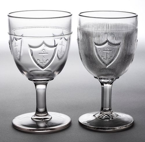ASSORTED EAPG GOBLETS, LOT OF TWO