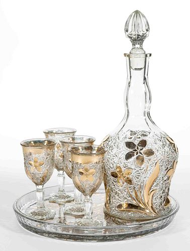 DAISY AND BUTTON WITH NARCISSUS SIX-PIECE WINE SET