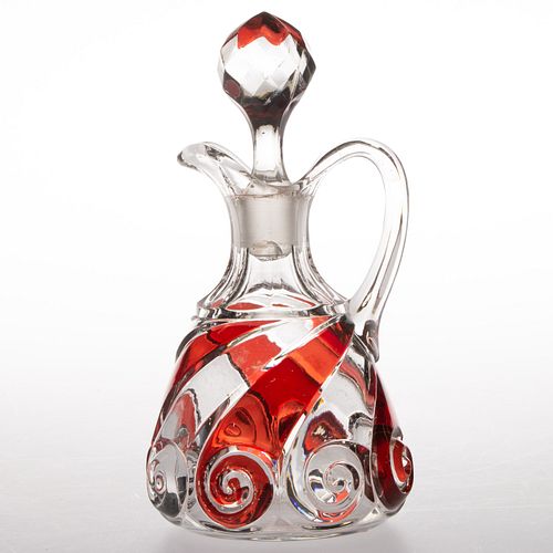 DUNCAN NO. 360 / SNAIL - RUBY-STAINED CRUET