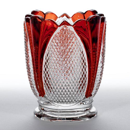 KENTUCKY - RUBY-STAINED TOOTHPICK HOLDER
