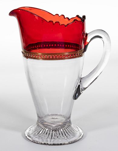 MCKEE NO. 700 - RUBY-STAINED WATER PITCHER