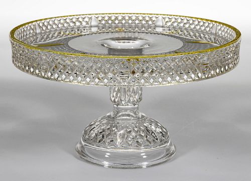 MCKEE'S GERMANIC (OMN) - AMBER-STAINED SALVER / CAKE STAND