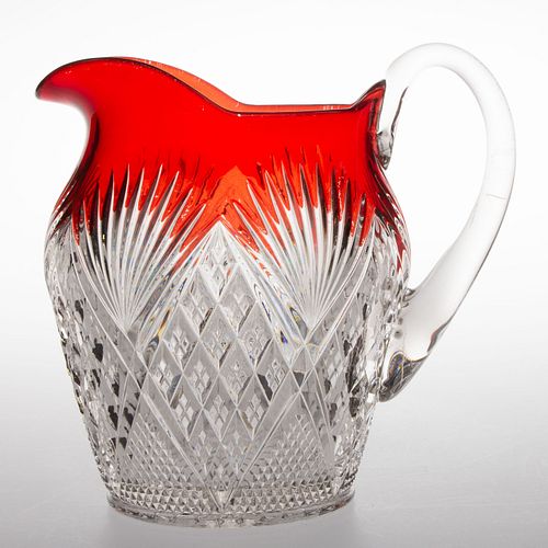 TARENTUM'S VIRGINIA - RUBY-STAINED WATER PITCHER