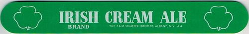 1952 Schaefer Irish Cream Ale Foam Scraper Albany New York